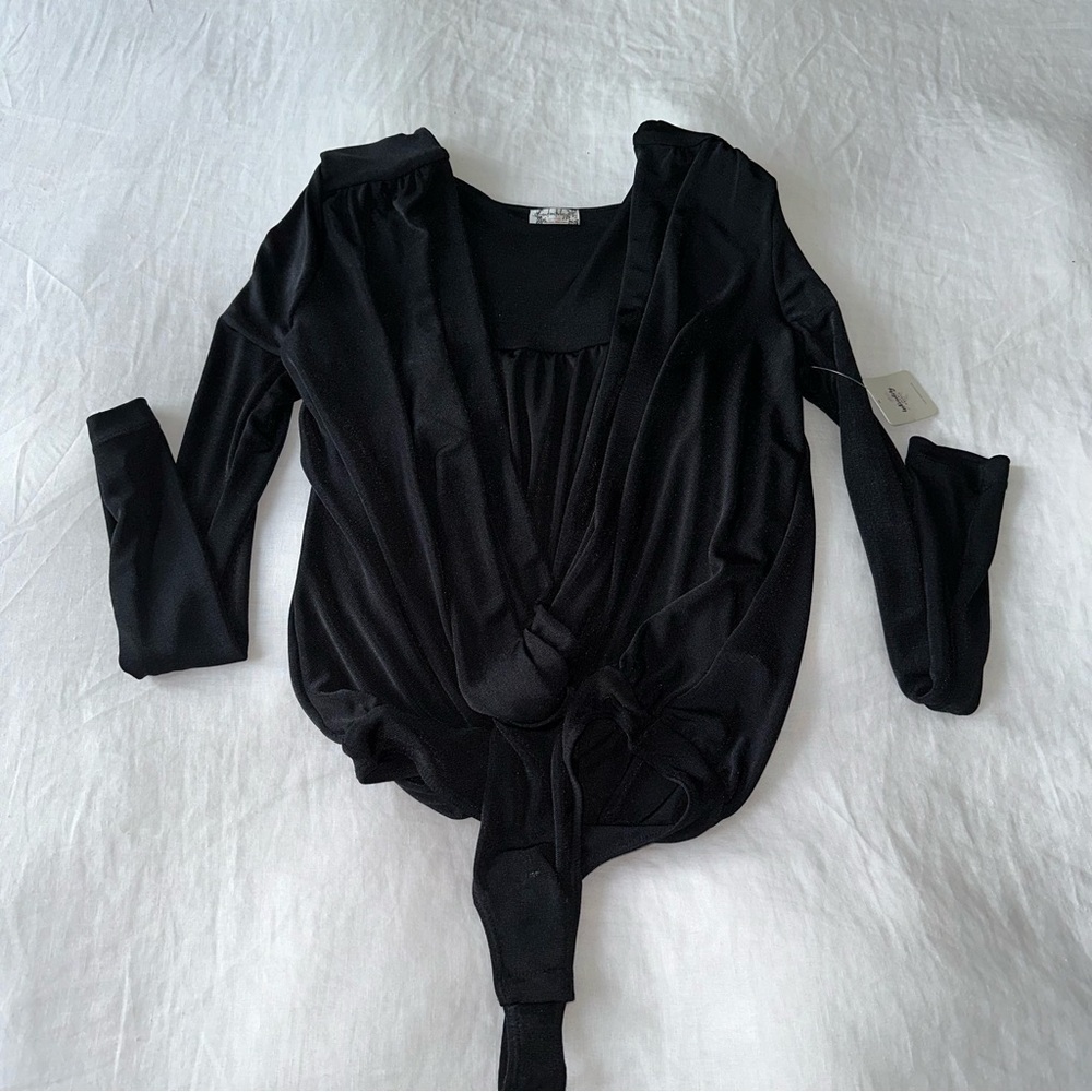NWT Free People Turnt Surplice-Neck Bodysuit - Size Small. - Picture 7 of 9